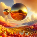 3d illustration of abstract background with sphere Royalty Free Stock Photo