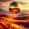 3d illustration of abstract background with sphere Royalty Free Stock Photo