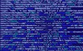 3D illustration. Abstract blue background, Technology. Binary Computer Code. Royalty Free Stock Photo