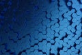 3D illustration abstract dark blue of futuristic surface hexagon pattern. Blue geometric hexagonal abstract background.