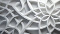 3d illustration of abstract geometric background in white and grey colors. Generative AI Royalty Free Stock Photo