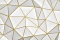 White geometric background with golden folds