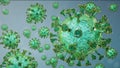 3D illustration, abstract pathogen as a type of flu - H1N1, hepatitis viruses, influenza virus, flu, aids. Virus
