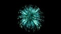 3D illustration render. Abstract Realistic animation Firework Colorful