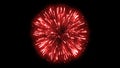 3D illustration. Abstract Realistic animation Firework Colorful