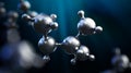 3D illustration of abstract silver metal molecule background. Royalty Free Stock Photo