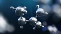 3D illustration of abstract silver metal molecule background Royalty Free Stock Photo