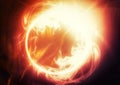 3d illustration of a burning abstract sun Royalty Free Stock Photo