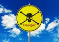 3d illustration of abstract warning sign