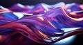 3D illustration of an abstract wavy figure. Multicolored neon background Royalty Free Stock Photo