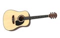 3d illustration acoustic guitar. Guitar on white background