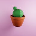 3d Illustration of aesthetic cactus