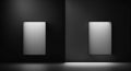 A black and white photo of a light in a room created with Generative AI technology