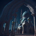 Ai generated a grand architecture with intricate arches and domes