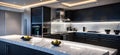 Ai generated a sleek and contemporary kitchen with a stunning marble countertop