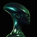 3D Illustration of an Alien Royalty Free Stock Photo