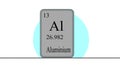 Aluminium. Element of the periodic table of the Mendeleev system