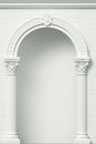 Classic antique arch portal with columns in room Royalty Free Stock Photo