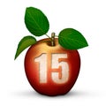 Apple with Number 15