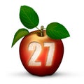 Apple with Number 27