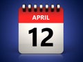 3d 12 april calendar