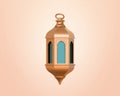3D illustration of Arabic lantern