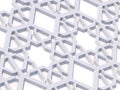 3D illustration Arabic latticework with white background and white drawings