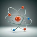 a 3D Illustration of an atom Royalty Free Stock Photo