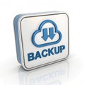 3D illustration of backup icon isolated on white background