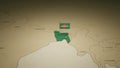 3d illustration of Bangladesh isometric map flag and country map