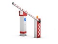 3d Illustration of Barrier Gate Automatic system for security Royalty Free Stock Photo
