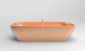 3D illustration of a bathtub in copper