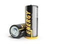 3D Illustration Batteries Image with clipping path on white