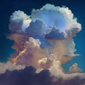 3D illustration of a beautiful cloudscape in the blue sky.