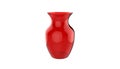 3d illustration of decorative red glass vase isolated on a white background