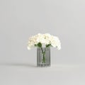 3d illustration of beautiful flowers in romantic vase isolated on white background Royalty Free Stock Photo