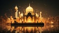 3D illustration of a beautiful Islamic mosque