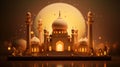 3D illustration of a beautiful Islamic mosque