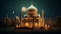 3D illustration of a beautiful Islamic mosque