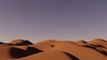 3d illustration Beautiful sand dunes at sunset