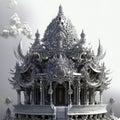 3d illustration of a beautiful temple in the south of Thailand. Generative AI