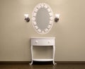 3d illustration of beautiful white dressing table