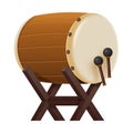 3D Illustration of Bedug Drum. Vector Illustration Royalty Free Stock Photo