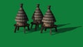 3D illustration of beehives