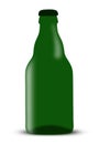 3d illustration beer bottle with cap over Royalty Free Stock Photo