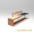 3d illustration bench POLYGOOD L2110. 3D rendering