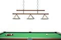 3D illustration Billiard balls in a green pool table, pool billiard game, Billiard concept