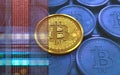 3d bitcoin blank Royalty Free Stock Photo
