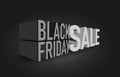 3d illustration of Black Friday sale advertisement text