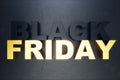 3D illustration Black Friday, sale message for shop. Business shopping store banner for Black Friday. 3D text. Black Royalty Free Stock Photo